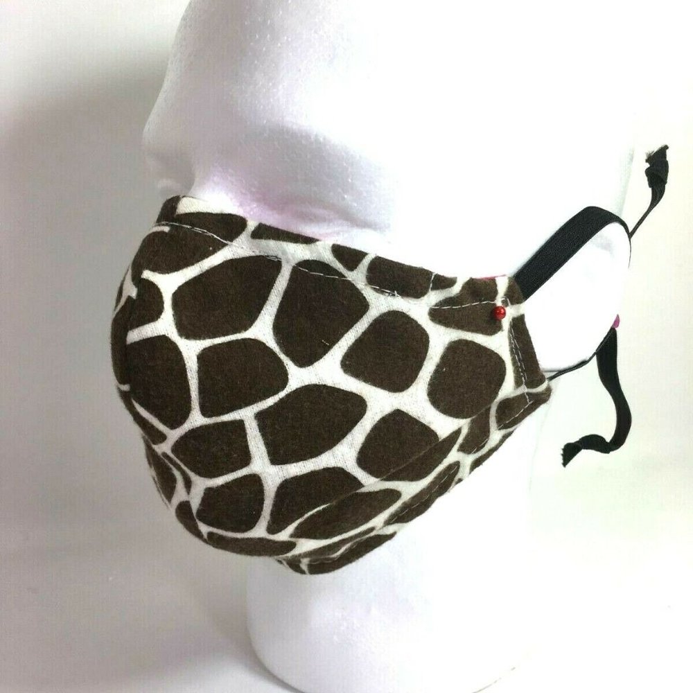 Witty Giraffe Face Mask NEW Reversible - Picture 7 of 8